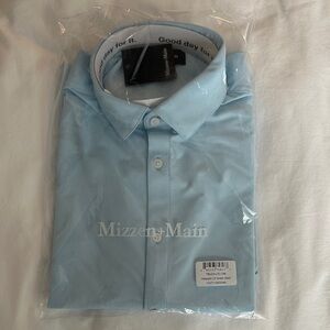 Mizzen+Main Sky Blue Casual Button Down Shirt